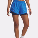 Abbigliamento Under Armour Under Armour Fly By 2in1 Pantaloncini Da Corsa Donna-Blu,Blu Scuro
