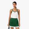 Canottiera Donna-Bianco,Verde Scuro