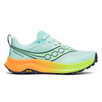 Scarpe da corsa Saucony Saucony Peregrine 16 Scarpa da trail Donna-turchese, giallo neon