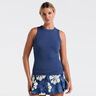 Rib Canottiera Donna-Blu Scuro
