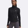 Motion Half-Zip Manica Lunga Donna-Nero