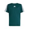 Essentials 3Stripes Maglietta Ragazzi - verde scuro, bianco