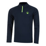 Abbigliamento Quiet Please Quiet Please Wild Big Serve 1/4 Zip Manica Lunga Uomini-Blu Scuro,Verde Neon