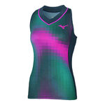 Abbigliamento Mizuno Mizuno Frontier Canottiera Donna-Blu Scuro,Multicolore