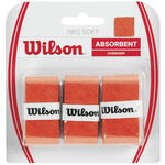 Overgrip Wilson Wilson Soft Overgrip Confezione Da 3-Arancione