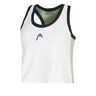 Play Crop Canottiera Donna-Bianco,Blu Scuro