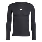Abbigliamento adidas adidas TechFit Manica Lunga Uomini-Nero