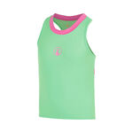 Abbigliamento da tennis Quiet Please Quiet Please Racerback 2.0 Canottiera Ragazze - verde, bianco
