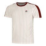 Abbigliamento Fila Fila Stripes Jascha 2 Maglietta Uomini-Bianco,Rosso Scuro
