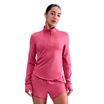Abbigliamento Nike Nike Swift Half-Zip Longsleeve Camicia da corsa Donna-berry, argento