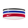 Nike Flex Classic Mixed Fascia Per Capelli Confezione Da 3-Blu,Rosso