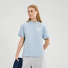 Soffio Maglietta Donna-Blu Chiaro,Bianco