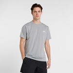 Abbigliamento New Balance New Balance Short Sleeve Maglietta Uomini-Grigio