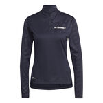 Abbigliamento adidas adidas Multi Half-Zip Manica lunga Donna - blu scuro, 
