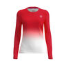 Crew Gradiant Manica Lunga Ragazze-Rosso,Bianco