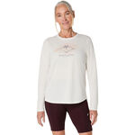 Abbigliamento ASICS ASICS Fujitrail Logo Camicia Da Corsa Donna-Beige