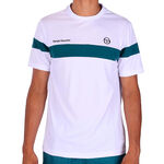 Abbigliamento da tennis Sergio Tacchini Sergio Tacchini Leone PL Maglietta Uomini - bianco, color petrolio