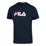 Abbigliamento Fila Fila Logo Maglietta Uomini-Blu Scuro,Bianco