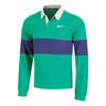 Court Dri-Fit Advantage Slam Manica lunga Uomini - verde, blu