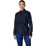 Abbigliamento ASICS ASICS Road Lite-Show Packable Giacca Da Corsa Donna-Nero,Blu Scuro