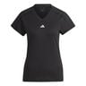 Essentials AEROREADY Train Minimal Branding V-Neck Maglietta Donna-Nero