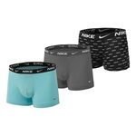 Abbigliamento Nike Nike Everyday Stretch Boxer Confezione Da 3 Uomini-Turchese,Grigio Chiaro