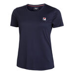Abbigliamento Fila Fila Leonie Maglietta Donna-Blu Scuro,Bianco