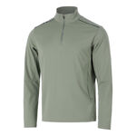 Abbigliamento da tennis JLindeberg JLindeberg Leon Quarter Zip Manica lunga Uomini-oliva