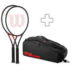 Confezione Di Racchette Wilson 2x CLASH 100L V3.0 FRM plus Schlägertasche