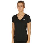 Abbigliamento Under Armour Under Armour Tech Solid Maglietta Donna-Nero,Argento
