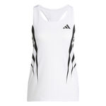 Abbigliamento adidas adidas Adizero Archive Singlet Camicia Da Corsa Donna-Bianco