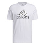 Abbigliamento adidas adidas Power Logo Foil Maglietta Uomini - bianco, grigio