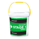 Palline da tennis Dunlop Dunlop Mini Tennis Stage 1 Green  Secchiello da 60 