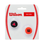 Accessori per racchette Wilson Wilson Clash Pro Feel Clash Antivibrazioni Confezione Da 2-Nero,Rosso