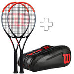 Confezione Di Racchette Wilson 2x Clash 100 Pro plus Schlägertasche