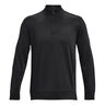 Quarter Half-Zip Manica Lunga Uomini-Nero