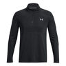 Seamless Stride 1/4 Zip Manica Lunga Uomini-Nero