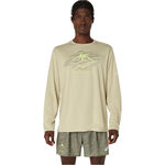 Abbigliamento ASICS ASICS Fujitrail Logo Camicia Da Corsa Uomini-Verde