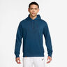 Court Dri-Fit Heritage Felpa Con Cappuccio Uomini-Grigio-blu