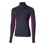 Abbigliamento Mizuno Mizuno Active Warmalite Half Zip Camicia Da Corsa Donna-Blu