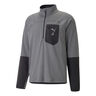 Seasons Raincell Half-Zip Top Da Corsa Uomini-Grigio,Nero