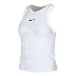 Abbigliamento Nike Nike Court Dri-Fit Slam Canottiera Donna-Grigio Chiaro,Bianco