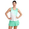 Crew Racerback Canottiera Donna-verde, bianco