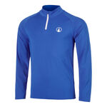 Abbigliamento da tennis Quiet Please Quiet Please Big Serve 1/4 Zip Manica lunga Uomini - blu, bianco