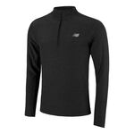 Abbigliamento New Balance New Balance Space Dye 1/4 Zip Manica Lunga Uomini-Nero