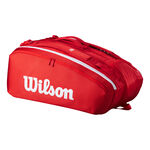 Wilson Wilson Tour Super Tour Borsa Per Racchetta Da 15-Rosso,Bianco