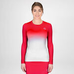 Abbigliamento BIDI BADU BIDI BADU Crew Gradiant Manica Lunga Donna-Rosso,Bianco