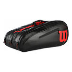 Borse da tennis Wilson Wilson Elite Borsa Per Racchetta Da 15 Edizione Speciale-Nero,Rosso