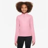 Dri-Fit Half-Zip Manica Lunga Ragazze-Rosa