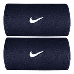 Abbigliamento Nike Nike Swoosh Classic Doublewide Polsino anti sudore Unisex - blu scuro, bianco